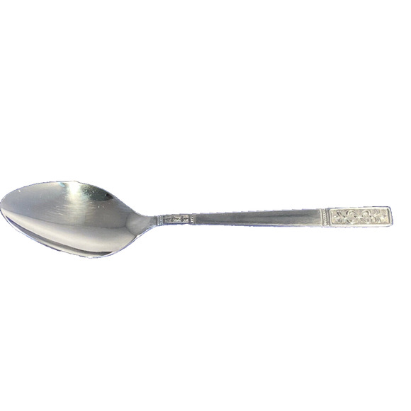 Customcraft Stainless 7 1/8" Place Oval Soup Spoon Fleur-de-Lis Pattern (CUS3) - Picture 1 of 9
